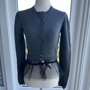 RED VALENTINO Dream! NWOT Feminine Wool Fleece Cardigan | XS | Collector's Piece